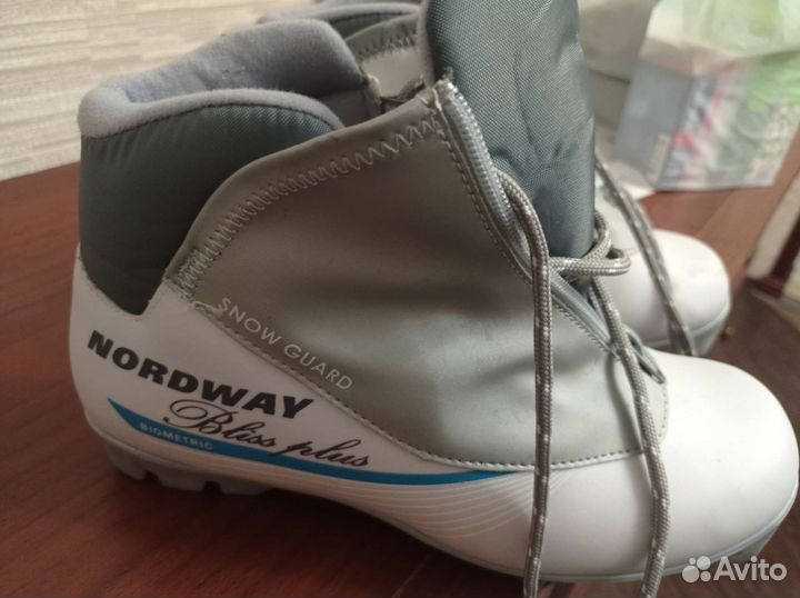 Лыжи беговые nordway, палки, ботинки