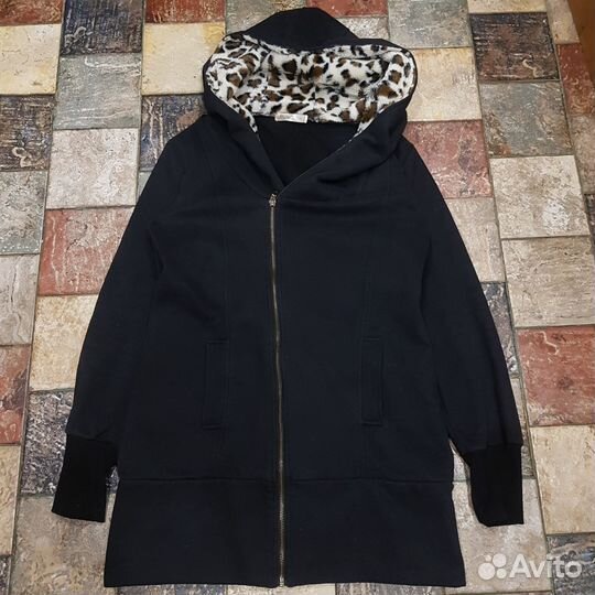 Худи Зипка Черно Леопардовая S M L +