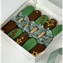 Чизкейк эскимо, пирожное на палочке на 23 февраля