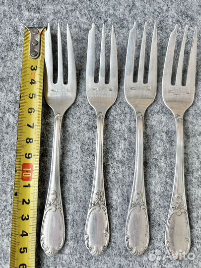 Вилки для десерта, посеребрение, Франция