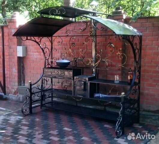 Мангал с крышей