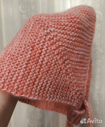 Вязаная косынка чепчик
