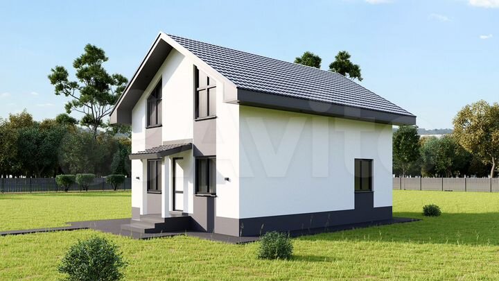 Коттедж 126 м² на участке 6,2 сот.