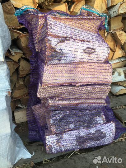 Дрова березовые в мешках