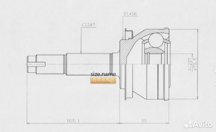 ШРУС наружный переднего привода Toyota