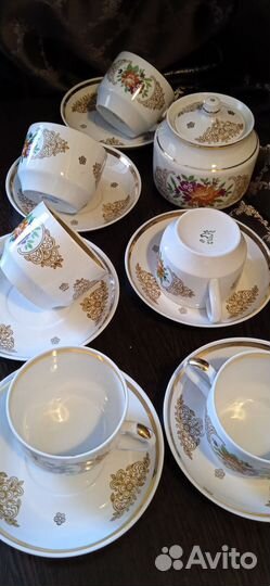 Чайный сервиз вербилки СССР, Золотая сетка