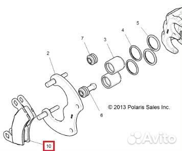 AT-05039 SPI Тормозные Колодки Для Polaris 2203747