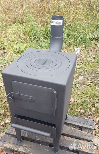 Печь буржуйка под казан