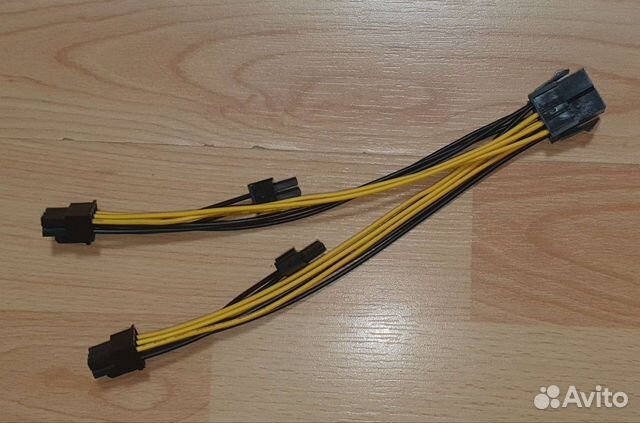 Переходник с PCI-E 8pin на 2*PCI-E 6+2pin