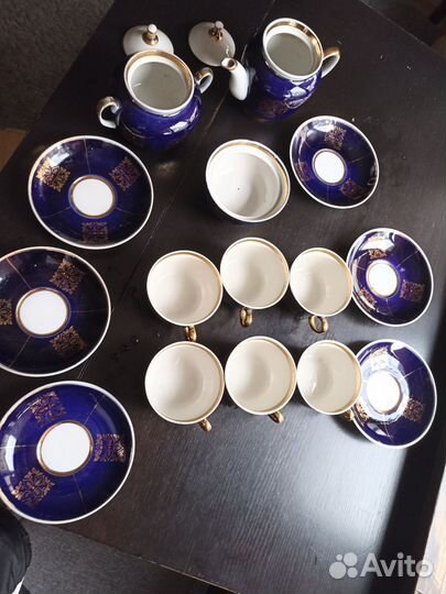 Сервиз чайный кобальт СССР
