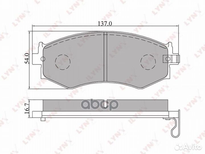 Колодки тормозные дисковые перед nsin001863