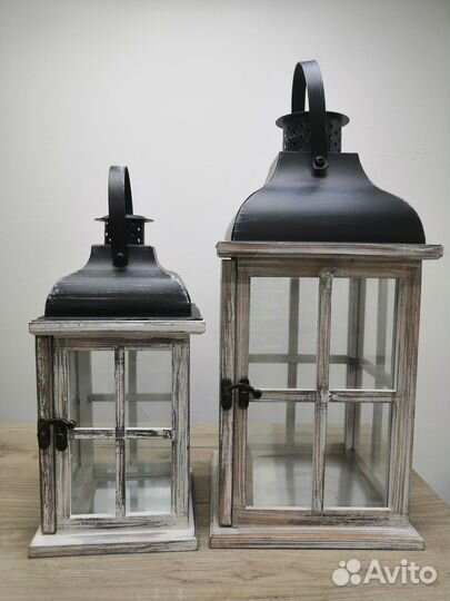 Подсвечник фонарь дерево