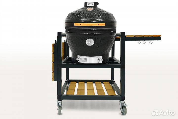 Керамический гриль-барбекю черный 24 дюйма / 61 см