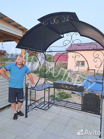 Мангал с крышей