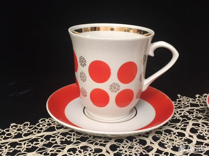 Чайный сервиз, чашки гиганты. Артемовский фз