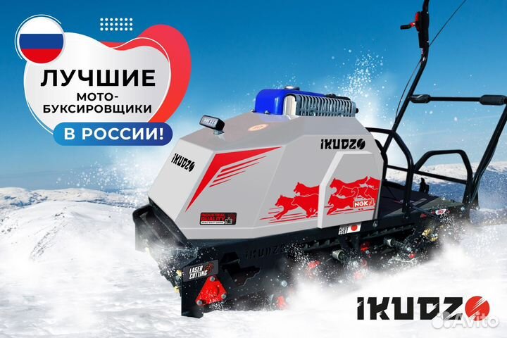 Мотобуксировщик ikudzo 2.0 1450/500 ES20 red