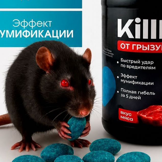 Приманка от мышей и крыс KillDez, 180 г