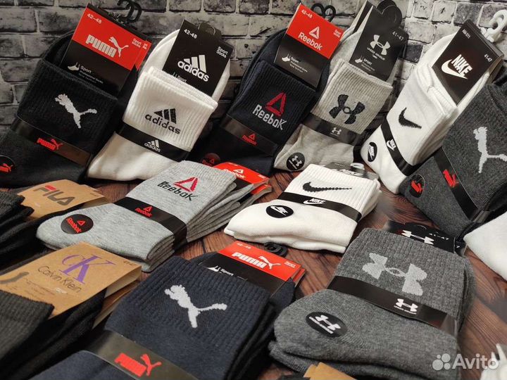 Носки Nike Puma Adidas Reebok