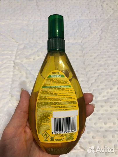 Масло для волос garnier fructis