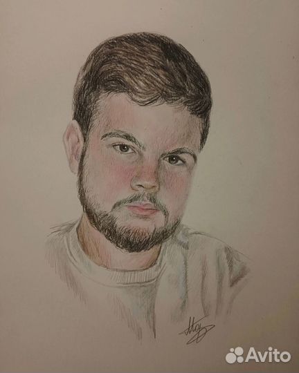 Портрет по фото карандашом