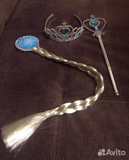 Набор Эльзы Холодное сердце. Корона, коса. Палочка