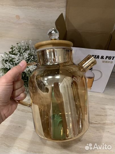 Чайник заварочный стеклянный 1,8л