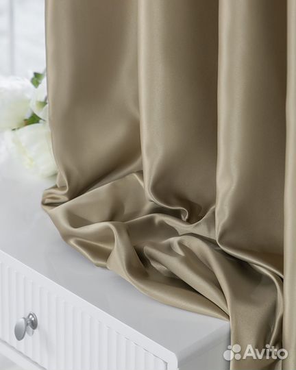 Комплект штор сатен Адора Английское золото