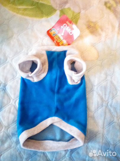 Толстовка из велюра для собак новая