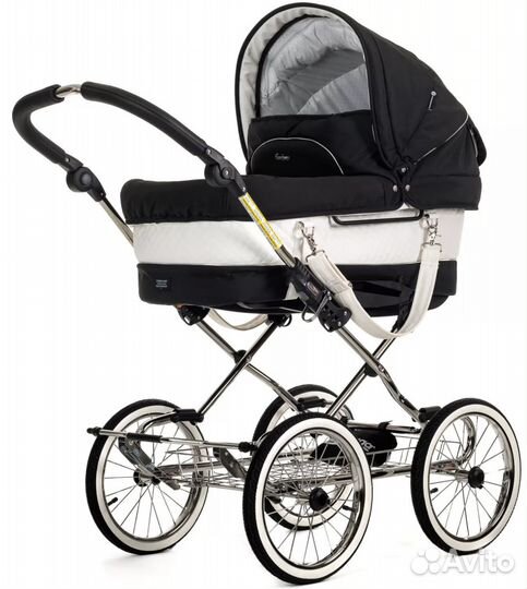 Emmaljunga коляска (2 в 1) черно розовая