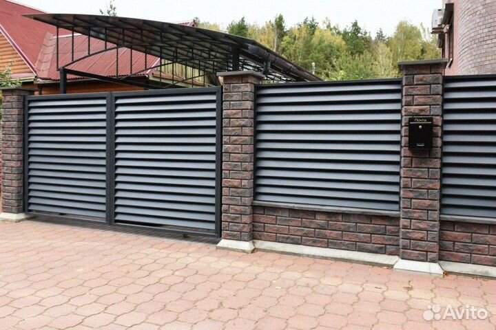 Забор жалюзи с установкой