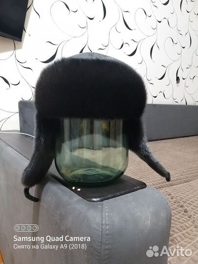 Мужская зимняя шапка ушанка норка