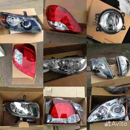 Стекло фары П/Т круглое левправ В бампере для ford