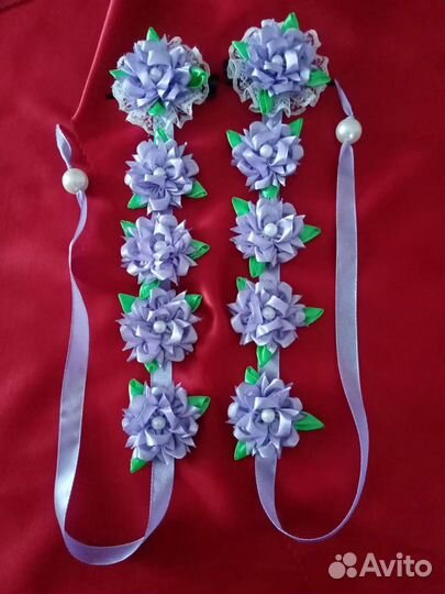 Ленты в косы, резиночки на гульку