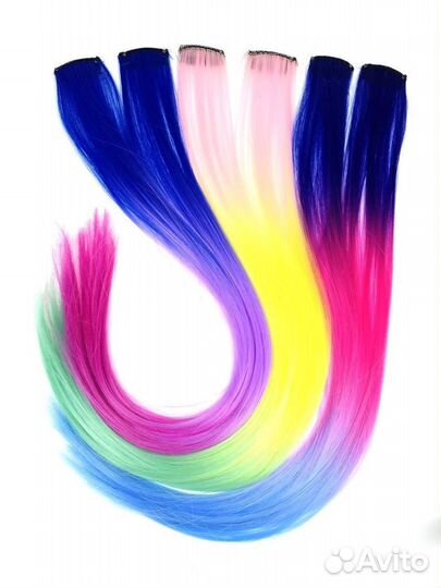 Каниколон пряди и косы на заколке и резинках