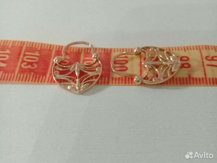 Золотые серьги 585пр