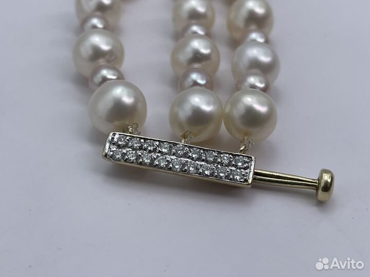 Жемчужный браслет с бриллиантами 1.18 ct