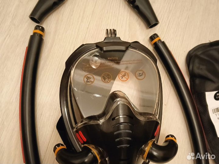 Маска для дайвинга с двойным дыханием/ очки для по