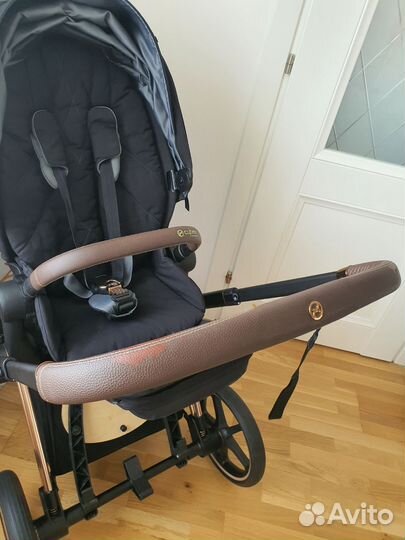 Коляска Cybex Priam III Rose Gold, 2 в 1 с чеками