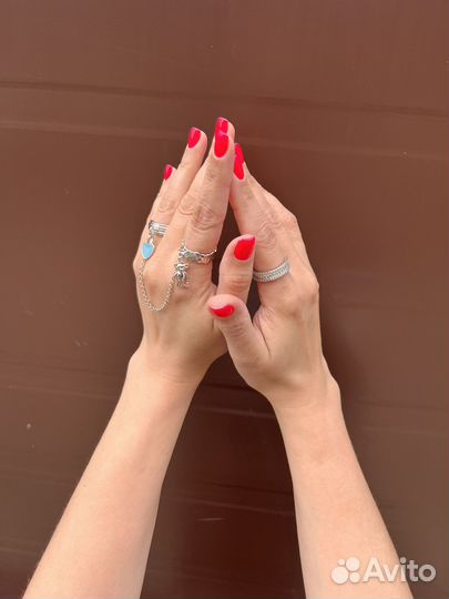 Кольца ручной работы набор сет с цепями