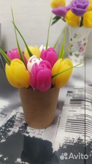 Букет цветы из мыла