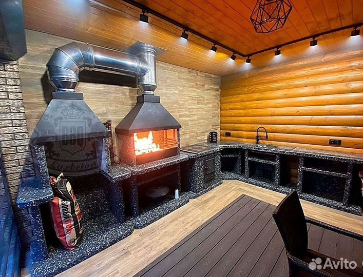 Мангальная зона без грязи и стройки на участке