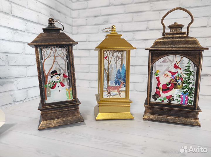 Новогодний фонарь с подсветкой