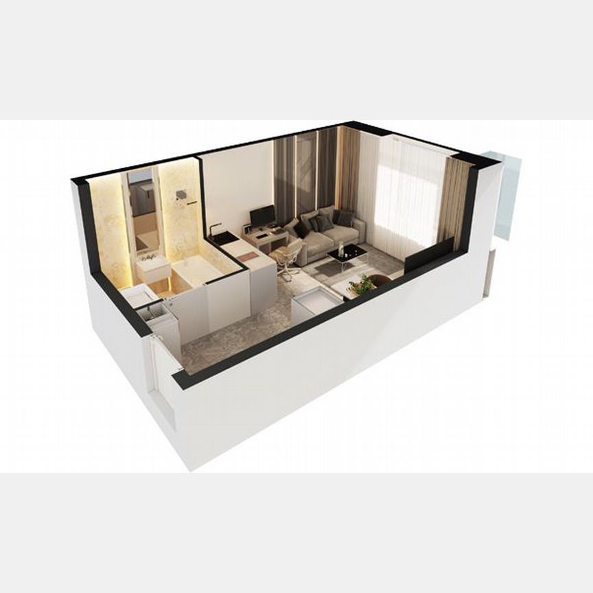 Апартаменты-студия, 22,9 м², 24/30 эт.