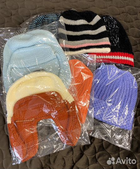 Шапка ушанка женская вязаная