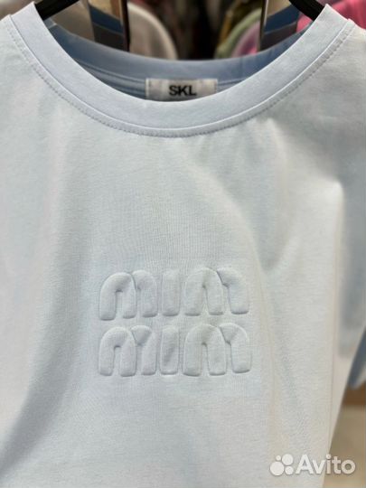 Футболка Miu Miu амбре градиент Оверсайз до 50