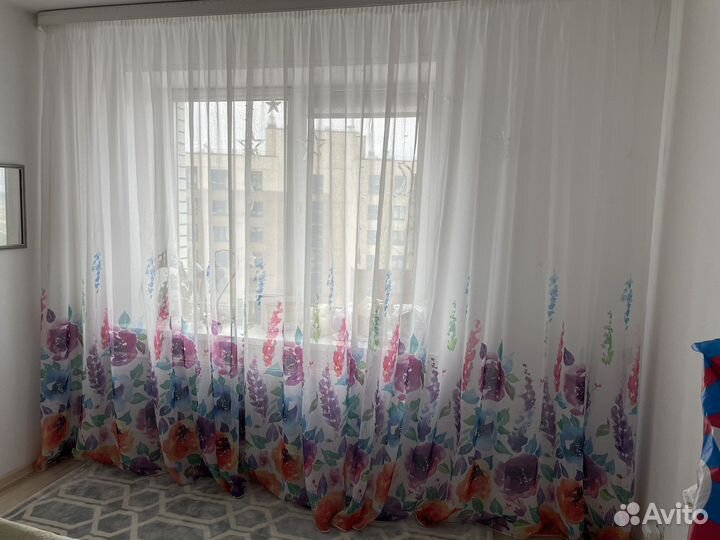 Штора тюль «лен» готовая