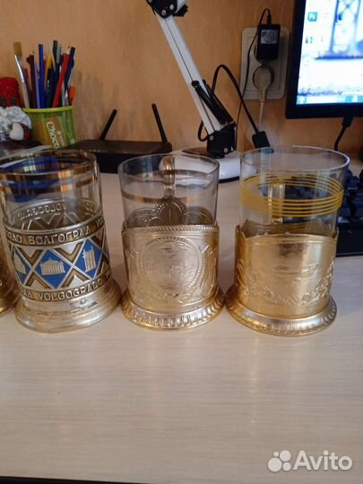 Подстаканник и стакан СССР