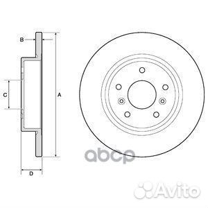 Диск тормозной (2 шт в уп) цена за 1шт. BG4807C