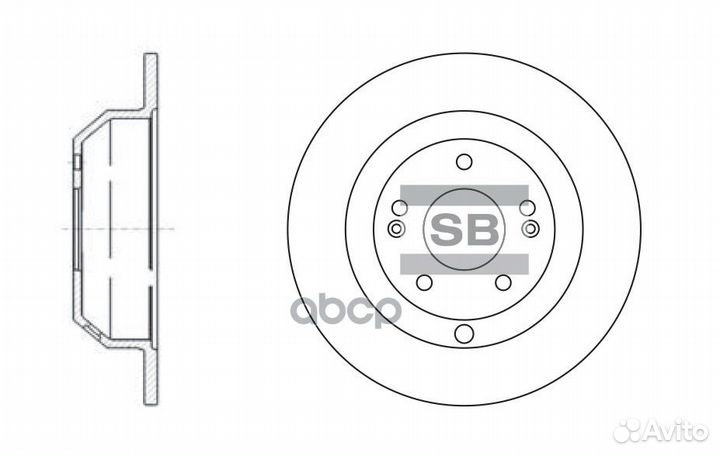 Диск тормозной hyundai santa FE/KIA sorento 09