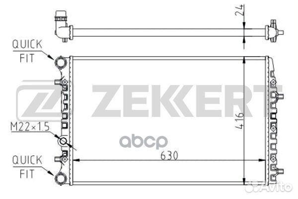 Радиатор охл. дв. Seat Cordoba III 02- Ibiza I